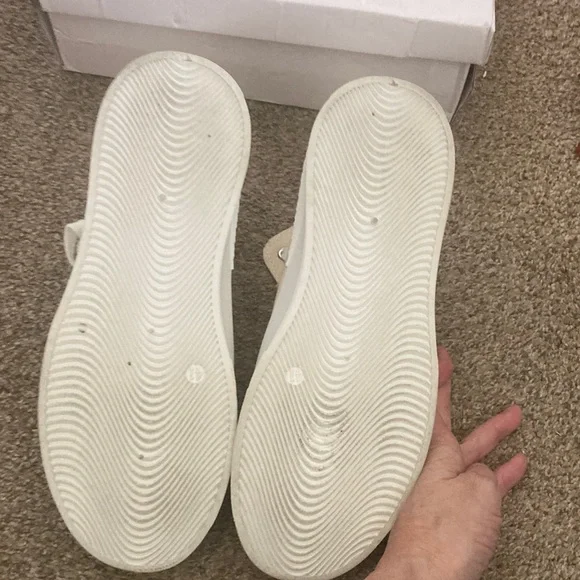 Women's Beige High-Top Sneakers - Picture 6 of 7